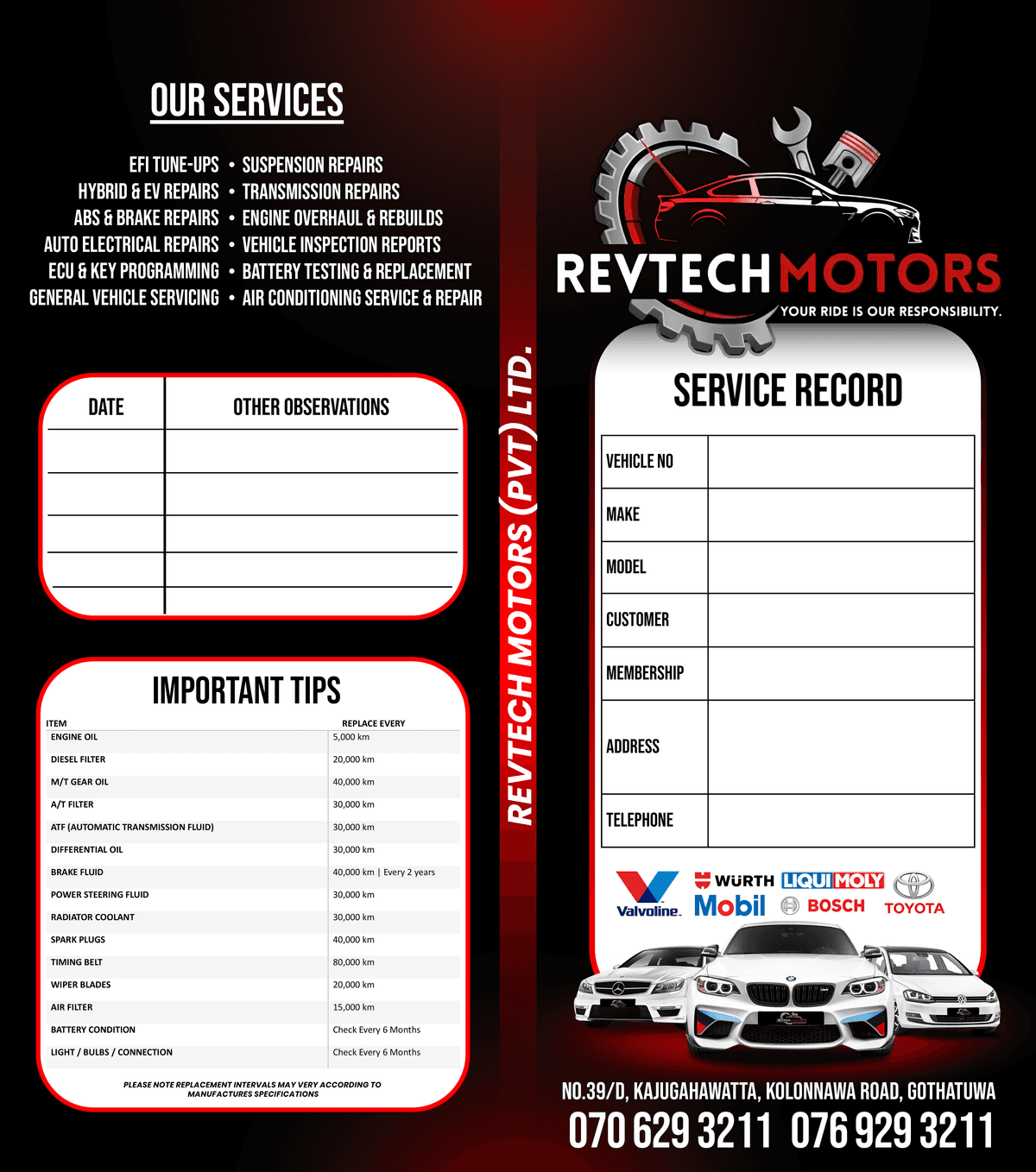 Service Card Design